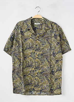 Chemise manches courtes col tailleur vert JACK & JONES homme