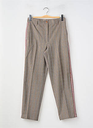 Pantalon chino broderie galons latéraux taille normale marron ESSENTIEL ANTWERP femme