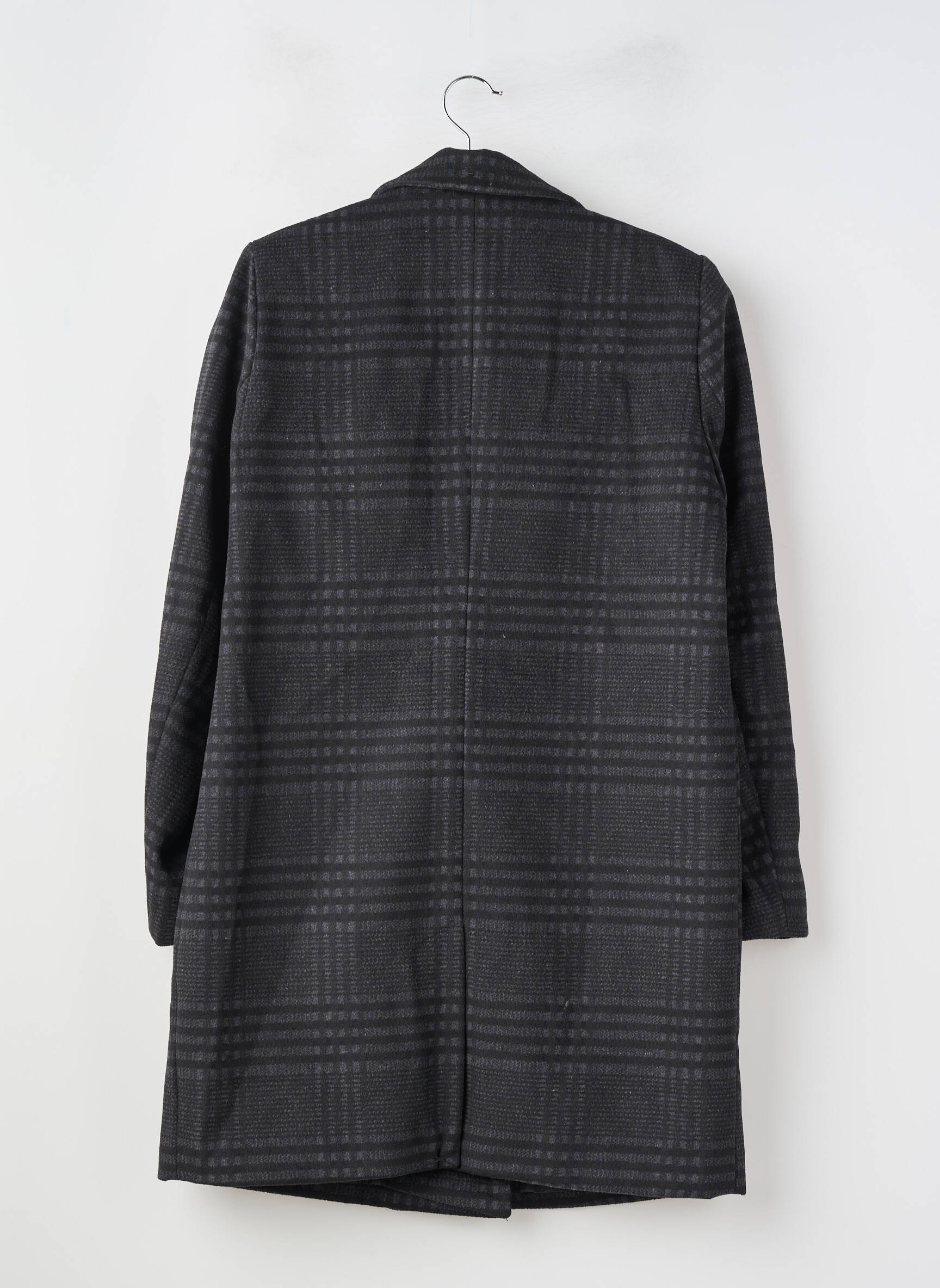 Manteau long coupe cintrée sans capuche gris ICHI femme