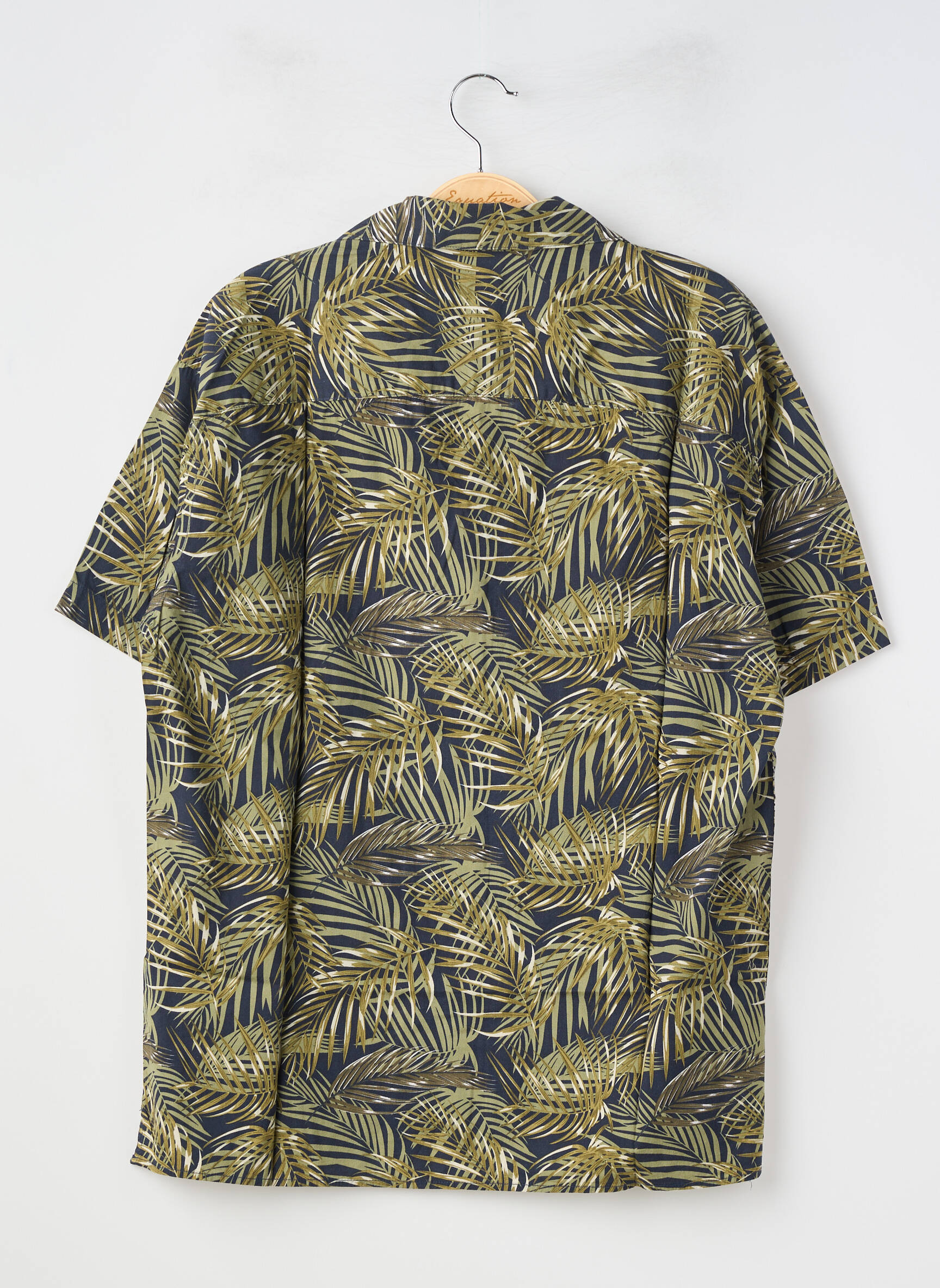 Chemise manches courtes col tailleur vert JACK & JONES homme