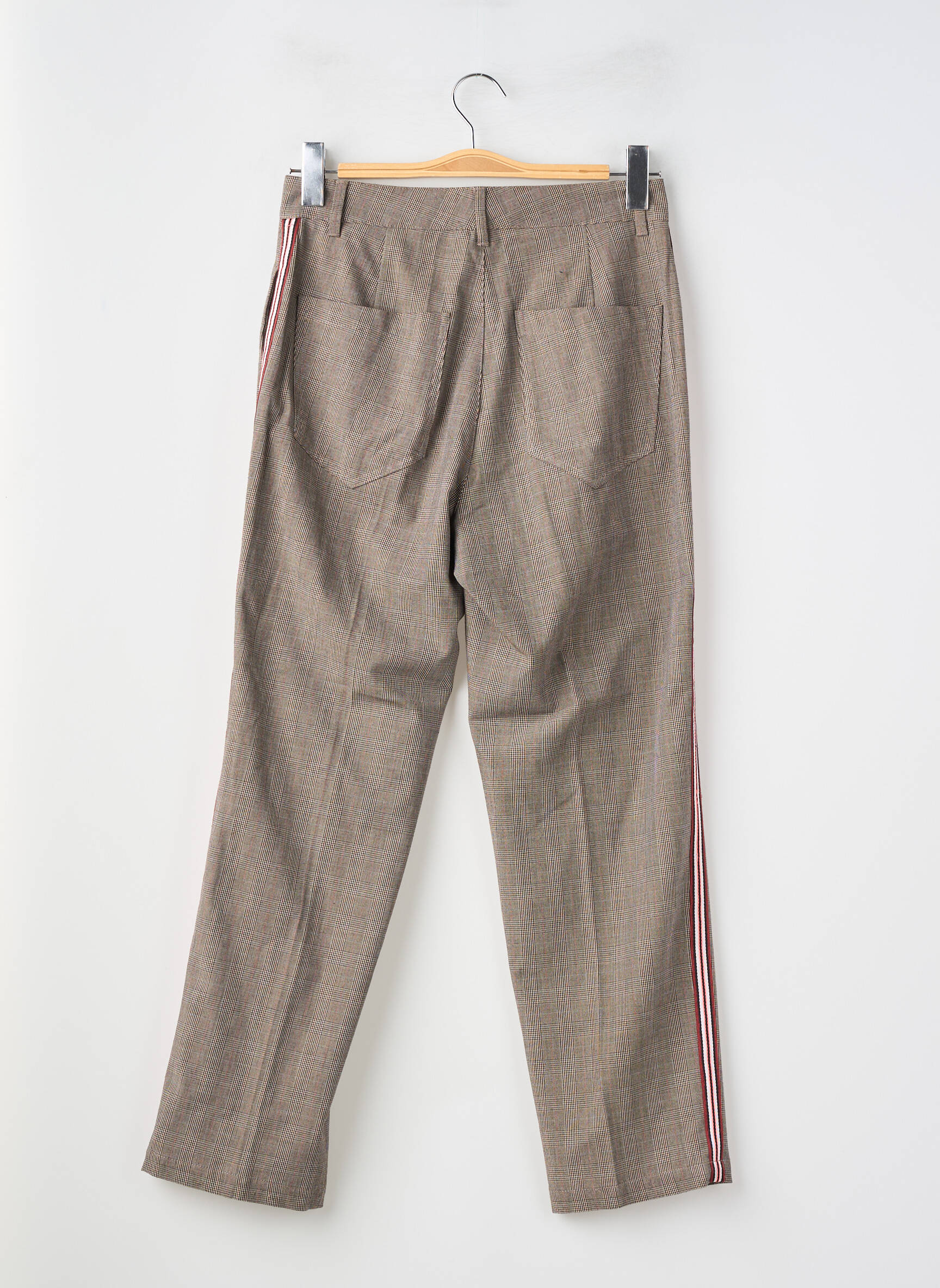 Pantalon chino broderie galons latéraux taille normale marron ESSENTIEL ANTWERP femme