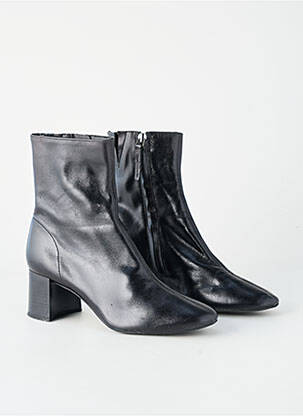 Bottines/boots matière lisse talon de 4 à 6cm noir MANGO femme