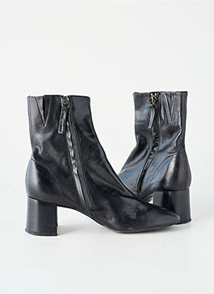 Bottines/boots matière lisse talon de 4 à 6cm noir MANGO femme