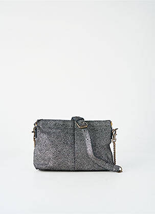 Sac multipoches forme rectangulaire argent PIECES femme