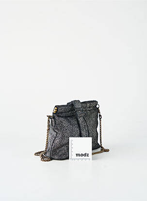 Sac multipoches forme rectangulaire argent PIECES femme