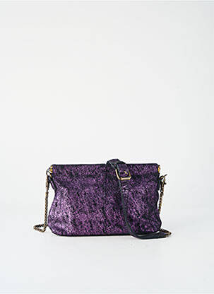 Sac multipoches forme rectangulaire violet PIECES femme
