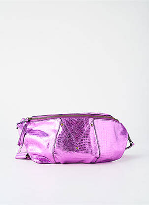Sac fermeture zippée forme rectangulaire violet PIECES femme