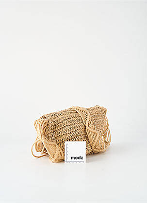Sac multipoches forme rectangulaire beige PIECES femme