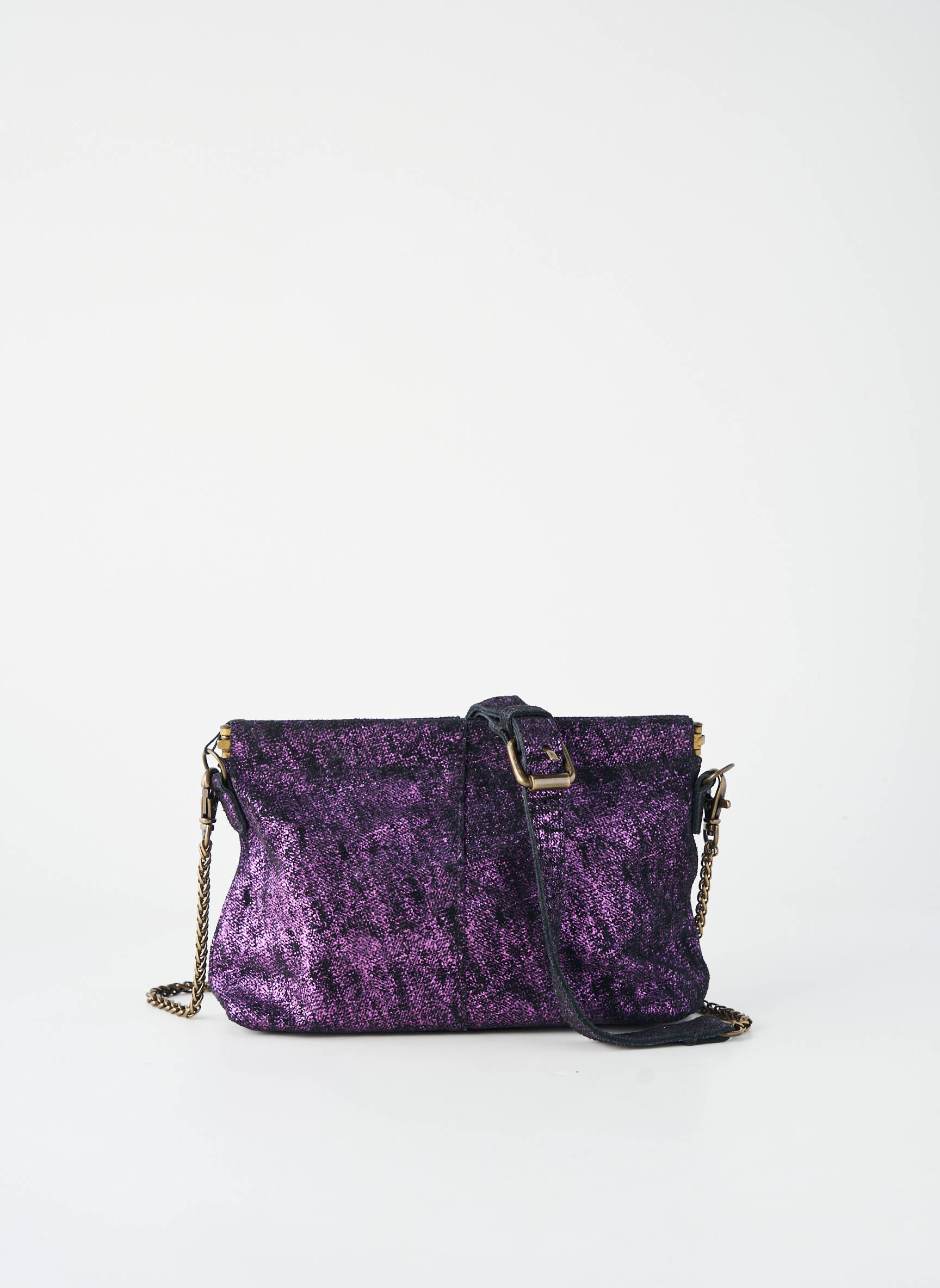 Sac multipoches forme rectangulaire violet PIECES femme