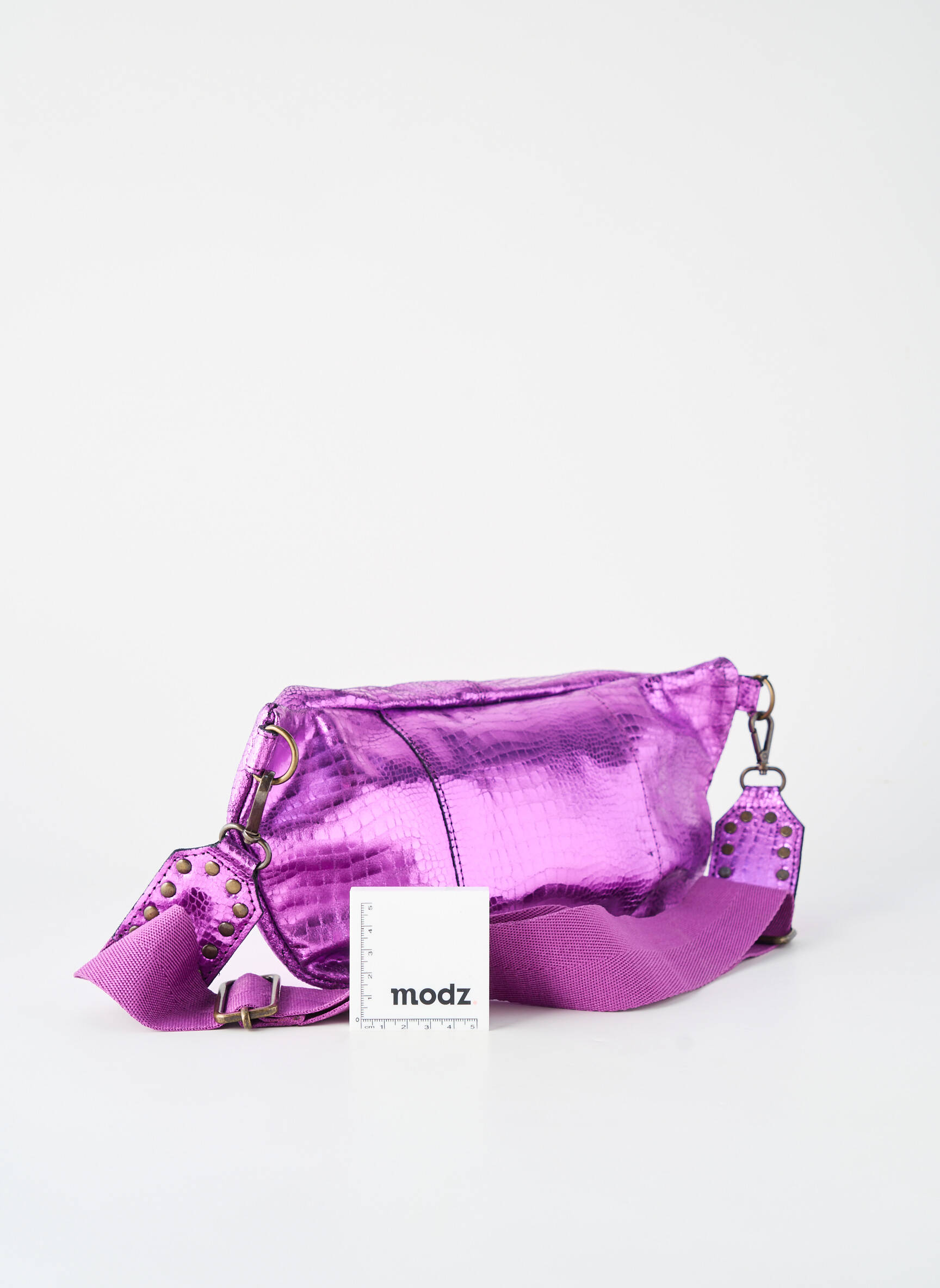 Sac fermeture zippée forme rectangulaire violet PIECES femme