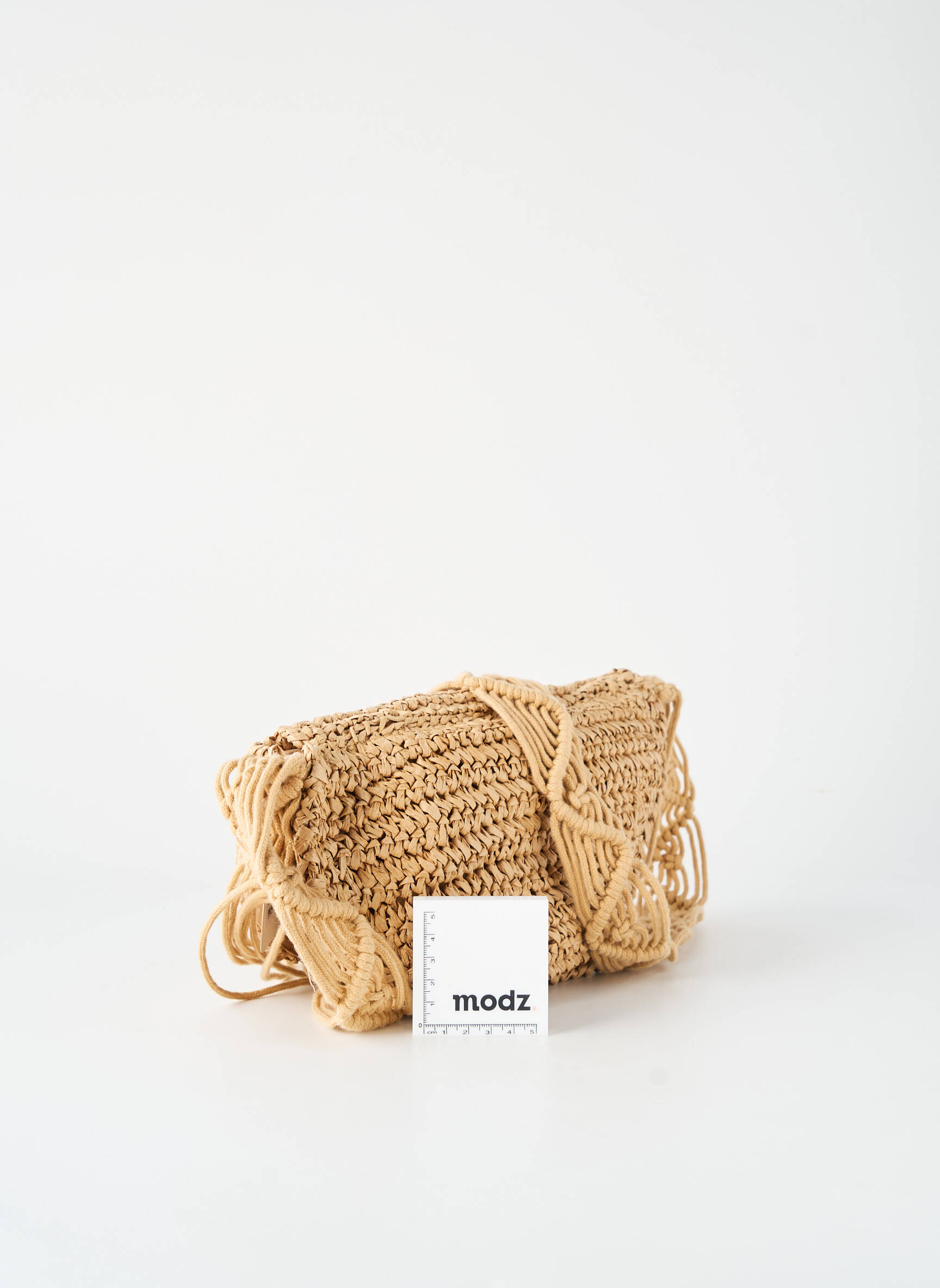 Sac multipoches forme rectangulaire beige PIECES femme
