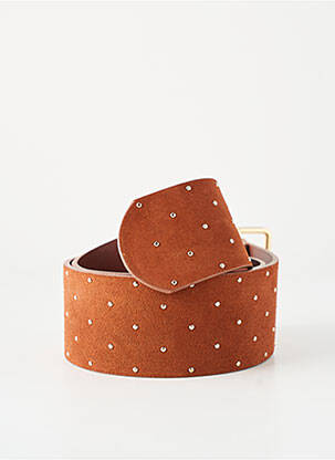 Ceinture coutures renforcées marron PIECES femme