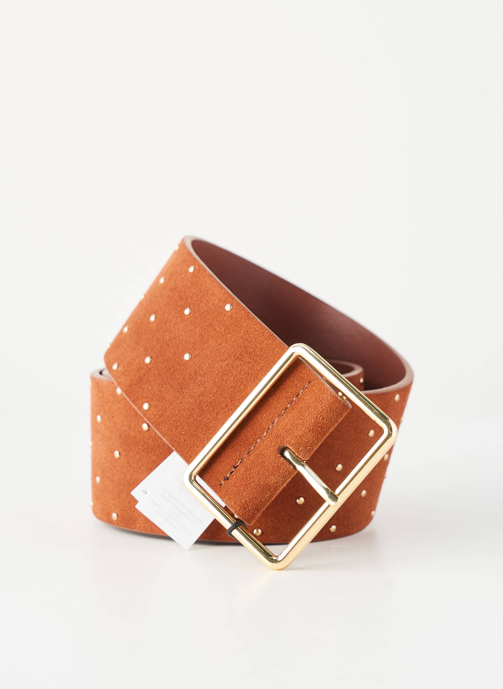 Ceinture coutures renforcées marron PIECES femme