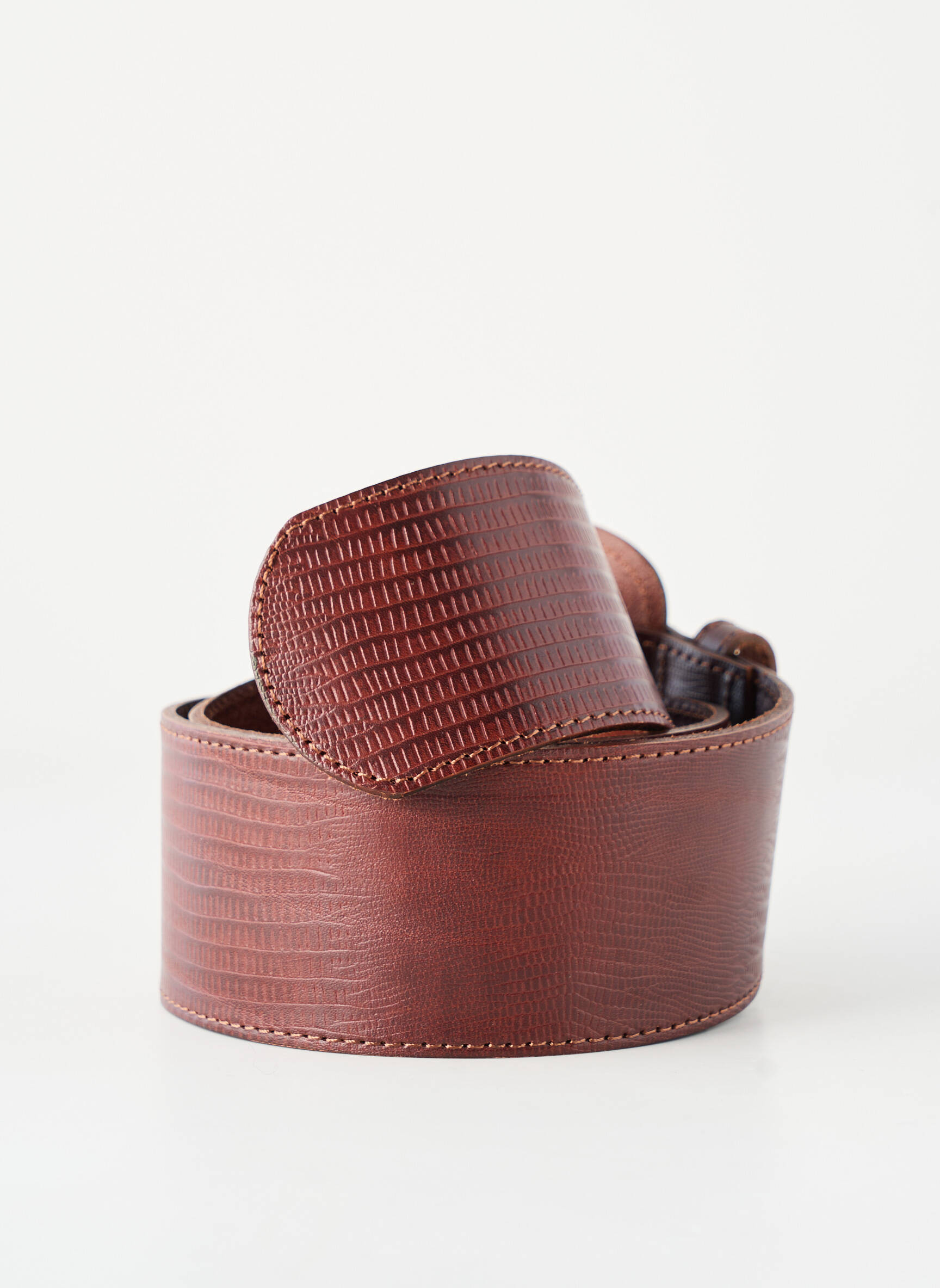 Ceinture coutures renforcées marron PIECES femme