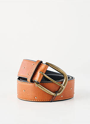 Ceinture coutures renforcées marron PIECES femme