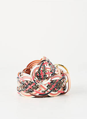 Ceinture tissage tressé rose I.CODE (By IKKS) femme