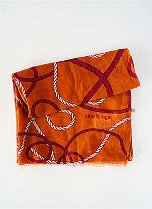 Foulard tissage popeline orange NICE THINGS femme