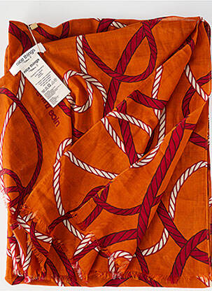 Foulard tissage popeline orange NICE THINGS femme
