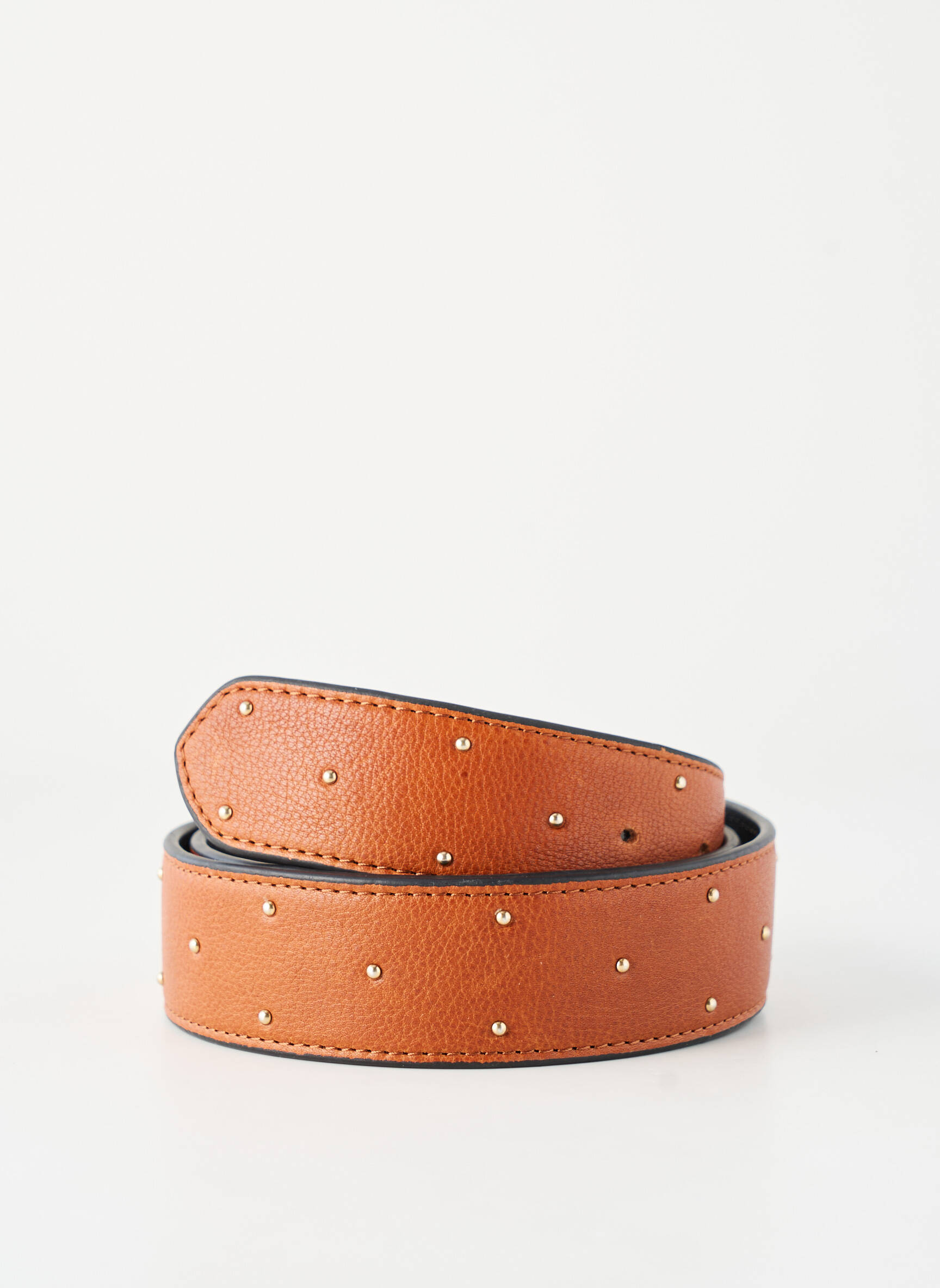 Ceinture coutures renforcées marron PIECES femme