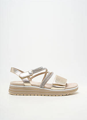 Sandales/nu pieds matière lisse talon de 4 à 6cm or MARCO TOZZI femme