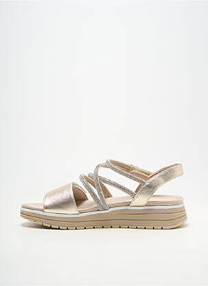 Sandales/nu pieds matière lisse talon de 4 à 6cm or MARCO TOZZI femme