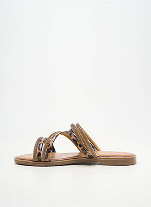 Mules/sabots bout ouvert talon plat jusqu'à 3cm marron MARCO TOZZI femme