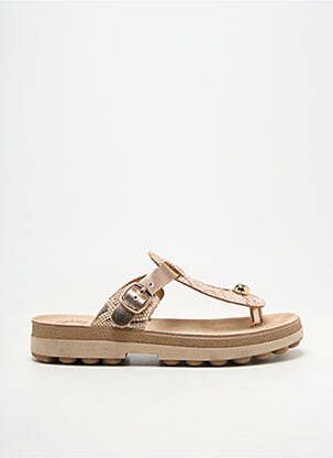 Tongs bout ouvert talon plat jusqu'à 3cm beige FANTASY SANDALS femme