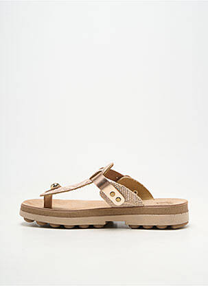 Tongs bout ouvert talon plat jusqu'à 3cm beige FANTASY SANDALS femme