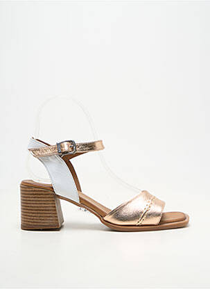 Sandales/nu pieds matière lisse talon de 4 à 6cm rose ELUE PAR NOUS femme