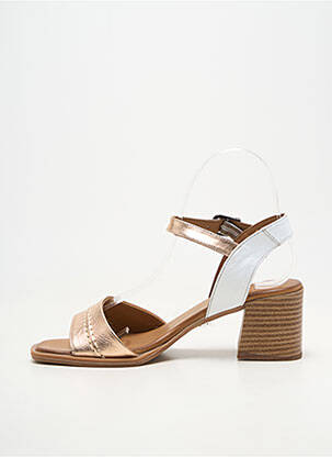 Sandales/nu pieds matière lisse talon de 4 à 6cm rose ELUE PAR NOUS femme