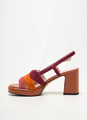 Sandales/nu pieds fermeture boucle(s) talon de 7 à 9cm orange METAMORF'OSE femme