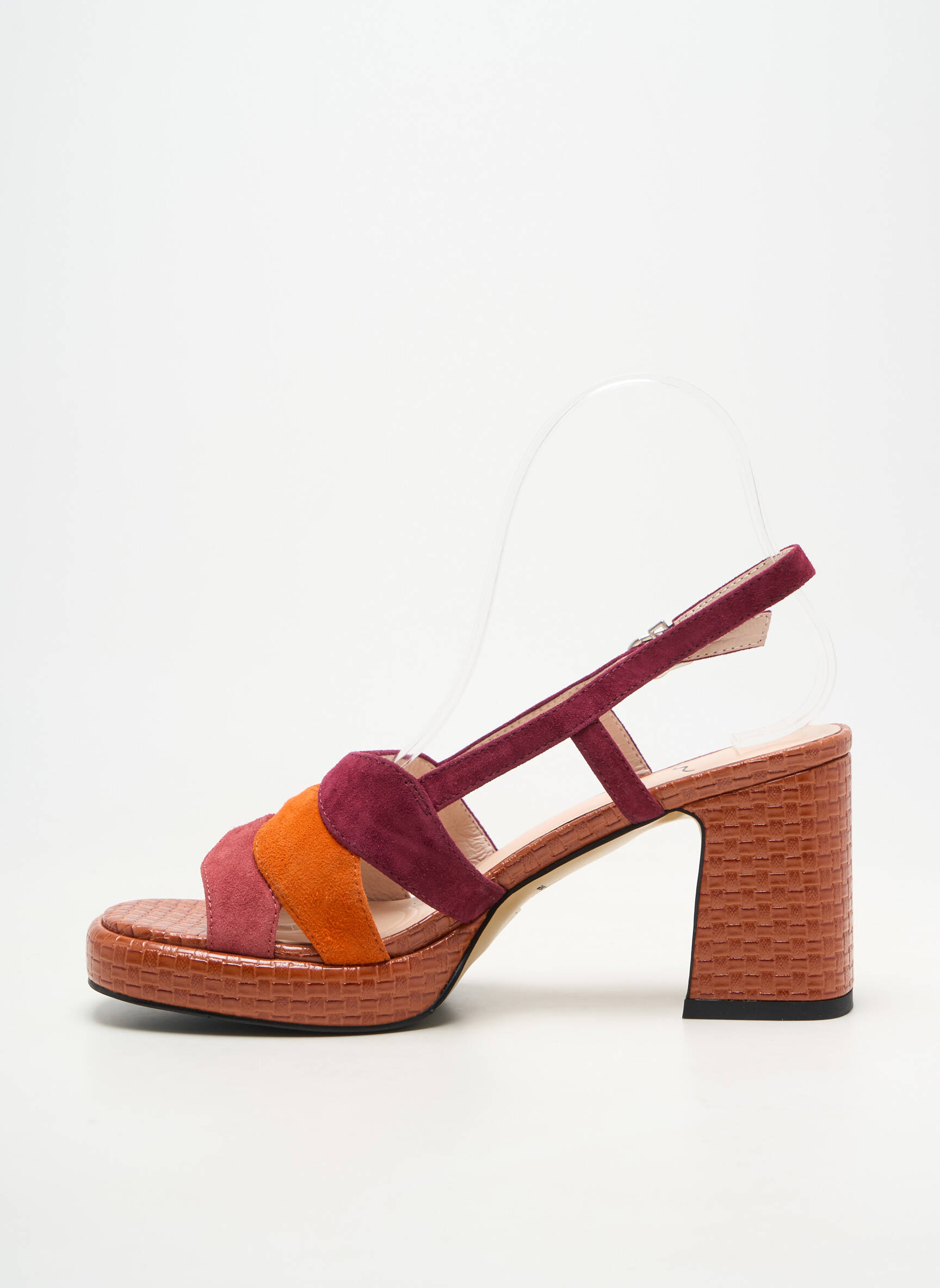 Sandales/nu pieds fermeture boucle(s) talon de 7 à 9cm orange METAMORF'OSE femme