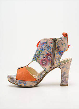 Sandales/nu pieds bout ouvert talon de 7 à 9cm orange LAURA VITA femme