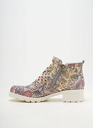 Bottines/boots matière lisse talon de 4 à 6cm rose LAURA VITA femme