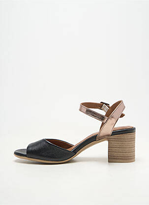 Sandales/nu pieds matière lisse talon de 4 à 6cm noir LUNE & L'AUTRE femme