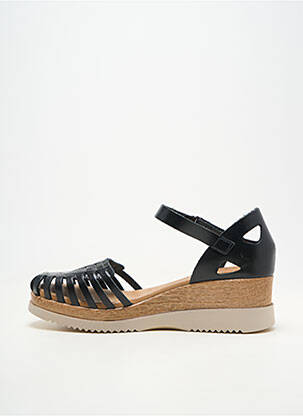 Sandales/nu pieds matière lisse talon de 4 à 6cm noir PORRONET femme