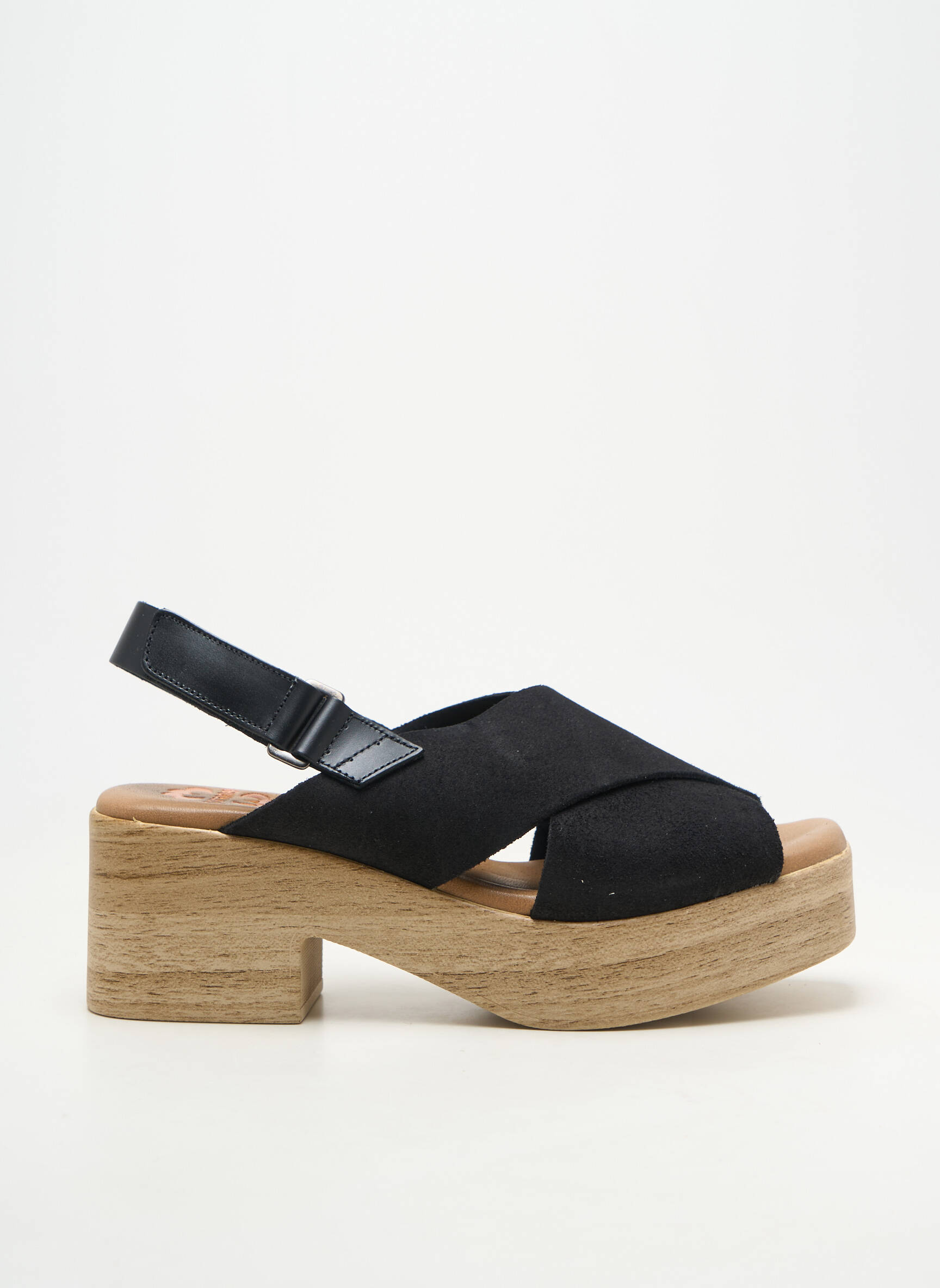 Sandales/nu pieds bout ouvert talon de 4 à 6cm noir PORRONET femme