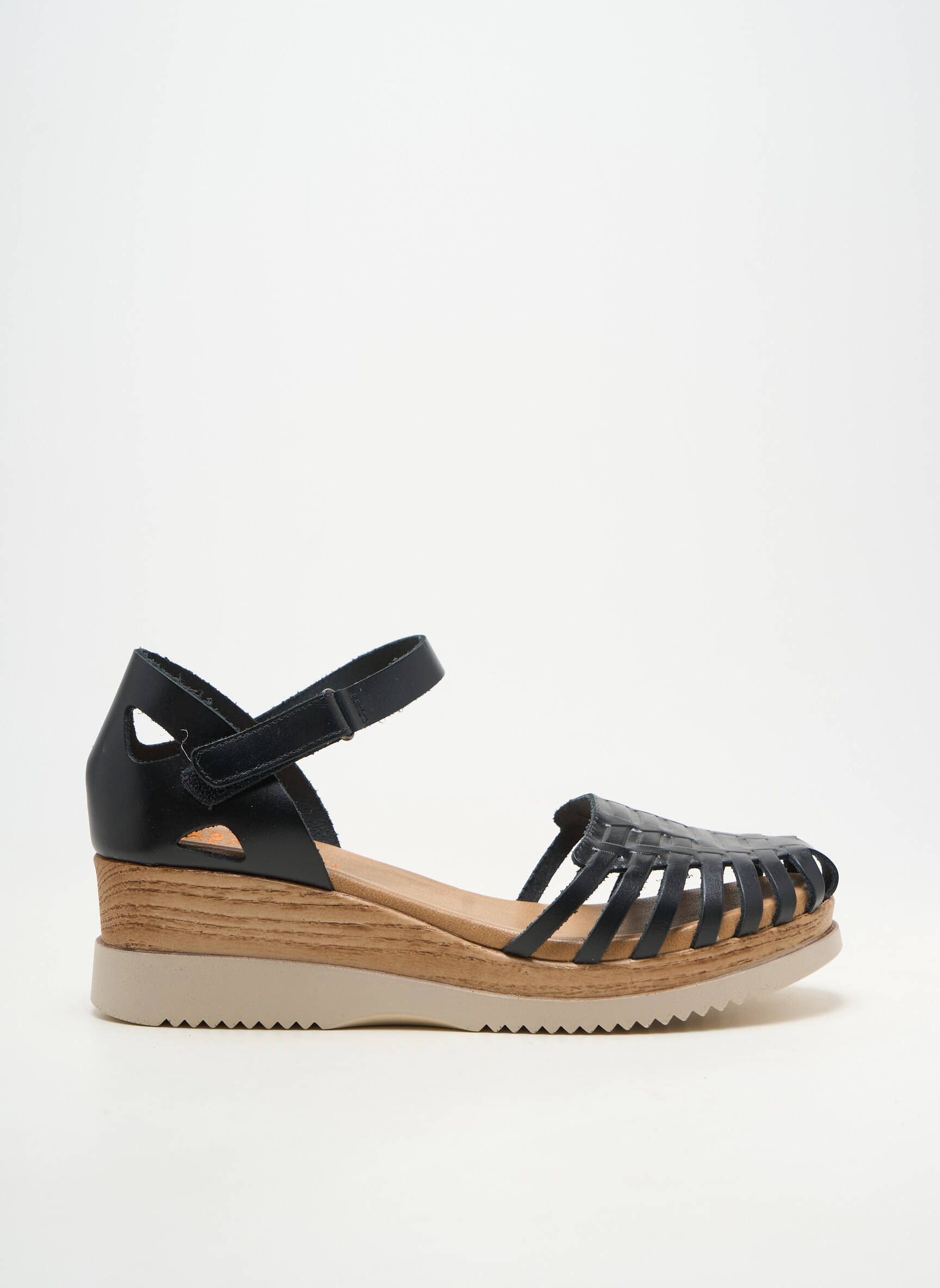 Sandales/nu pieds matière lisse talon de 4 à 6cm noir PORRONET femme