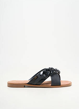 Mules/sabots matière lisse talon plat jusqu'à 3cm noir LPB LES PETITES BOMBES  femme