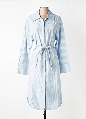 Robe mi-longue manches longues manches longues bleu SAMSOE & SAMSOE femme
