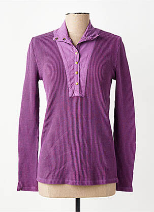 Pull coupe cintrée manches longues violet LEON & HARPER femme