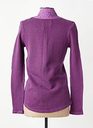 Pull coupe cintrée manches longues violet LEON & HARPER femme
