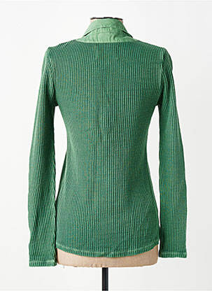 Pull coupe cintrée manches longues vert LEON & HARPER femme