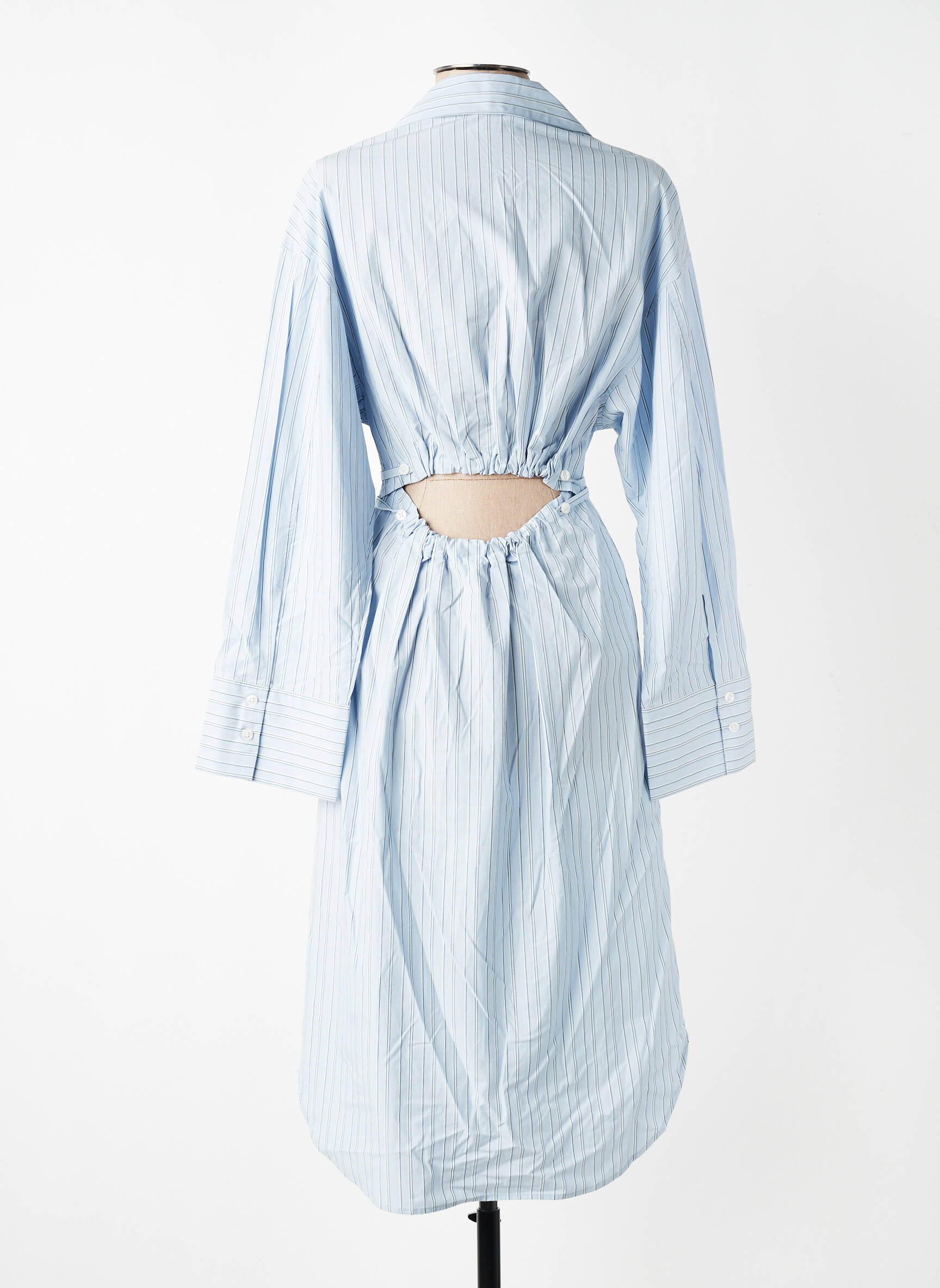 Robe mi-longue manches longues manches longues bleu SAMSOE & SAMSOE femme
