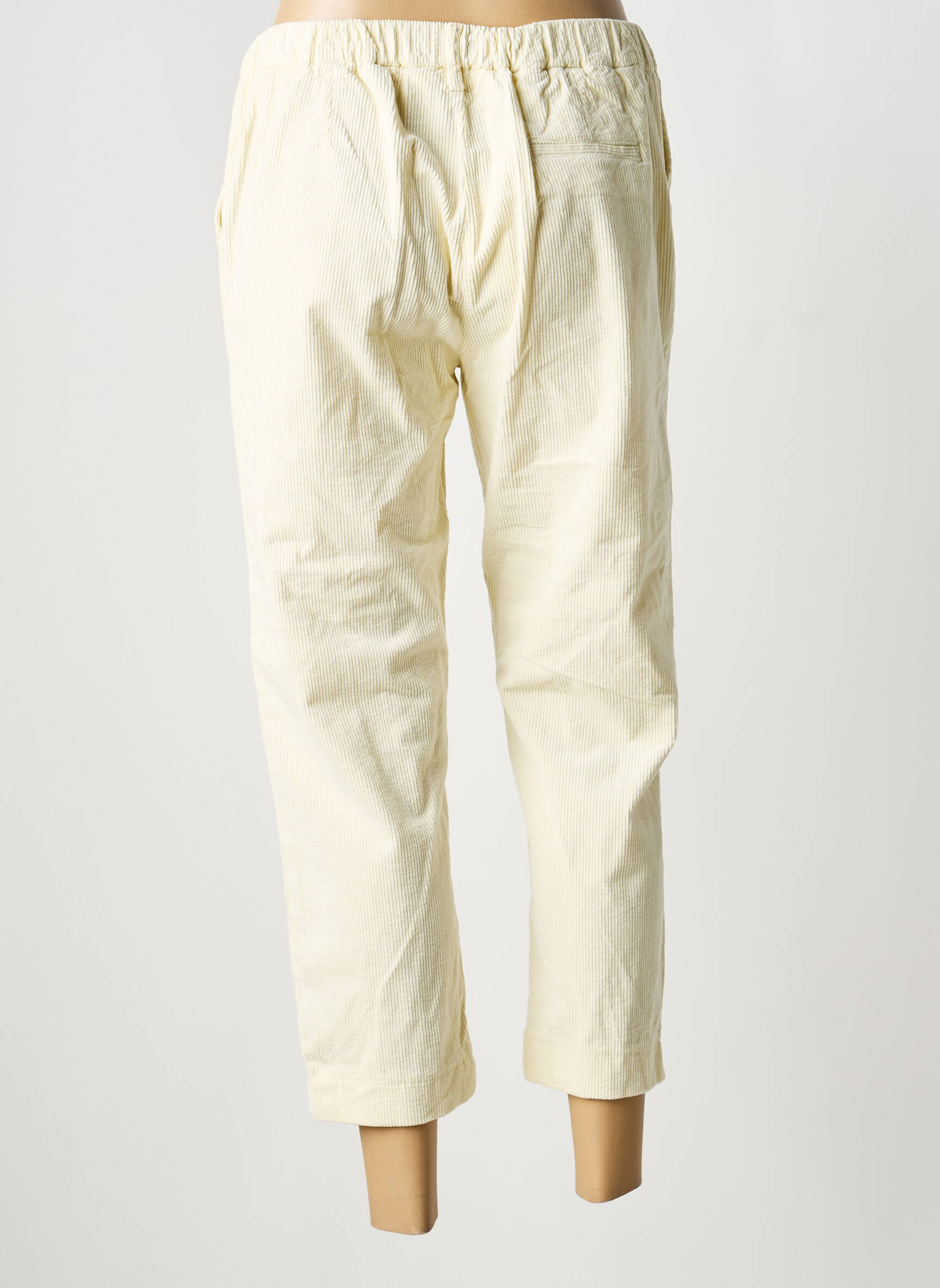 Pantalon 7/8 taille élastique taille normale beige HOD femme