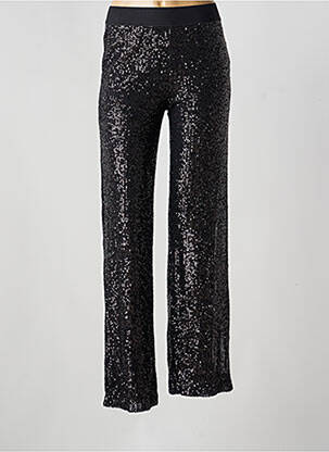 Pantalon droit taille élastique taille normale noir YEST femme