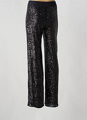 Pantalon droit taille élastique taille normale noir YEST femme
