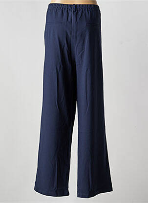 Pantalon large fermeture zippée sous rabat boutonné taille normale bleu IVY BEAU femme