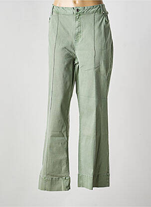 Jeans coupe large stretch taille normale vert YEST femme