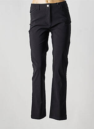 Pantalon droit stretch taille haute noir JULIE GUERLANDE femme